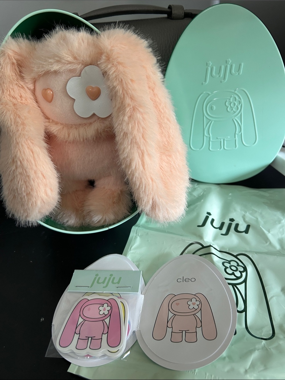 JuJu Cleo Plush Bunny - Peach